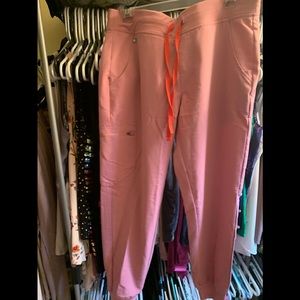 Chalk pink figs joggers